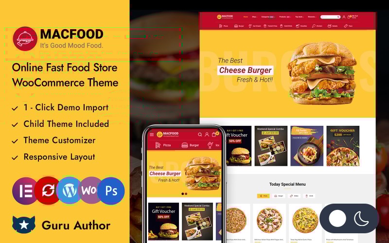 Macfood - Online Fast Food Store Elementor WooCommerce Responsive Theme WooCommerce Theme