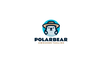 Polar Bear Mascot Cartoon Logo Design