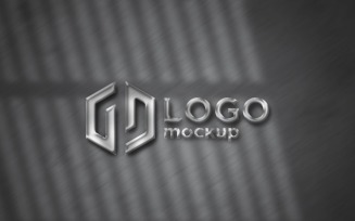 Stainless Steel Logo Mockup Template