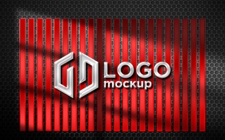 Steel Logo Mockup Template 01