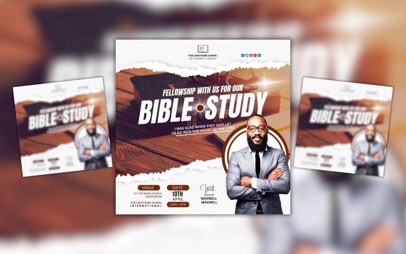 Bible Study Event Design Template Social Media