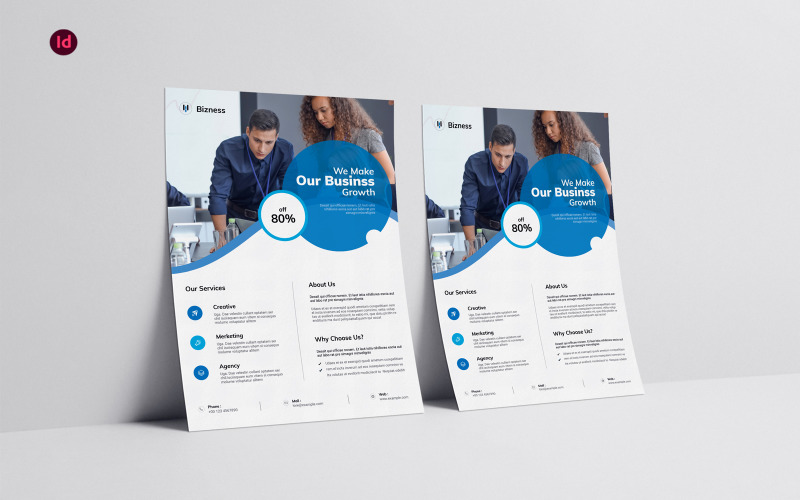 Blue Business Flyer Template Corporate Identity