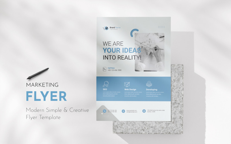 Corporate Flyer Template - Modern, Simple and Creative Flyer Corporate Identity