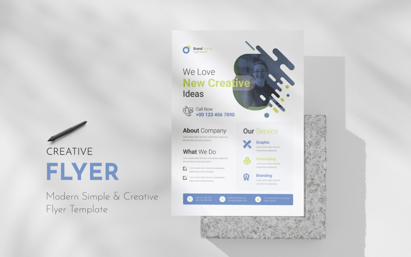 Creative Flyer Template - Promote Your Products and Services Corporate Identity