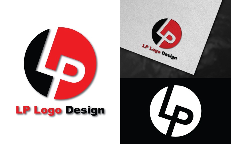 Creative LP Letter Logo Template Design
