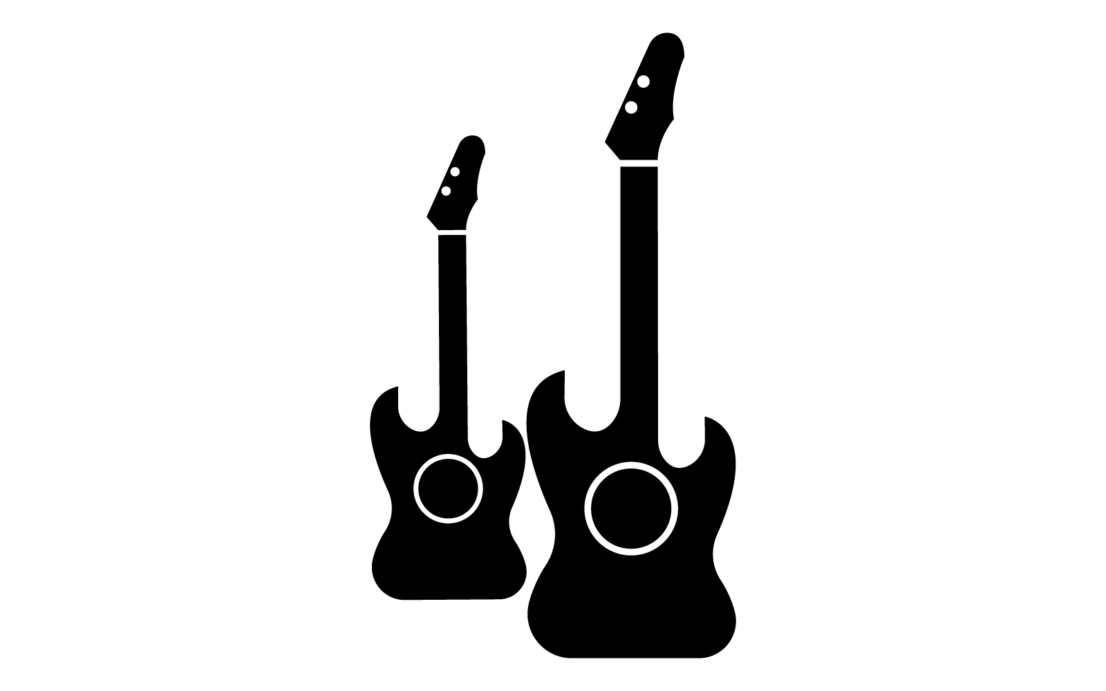 Guitar logo design vector illustration