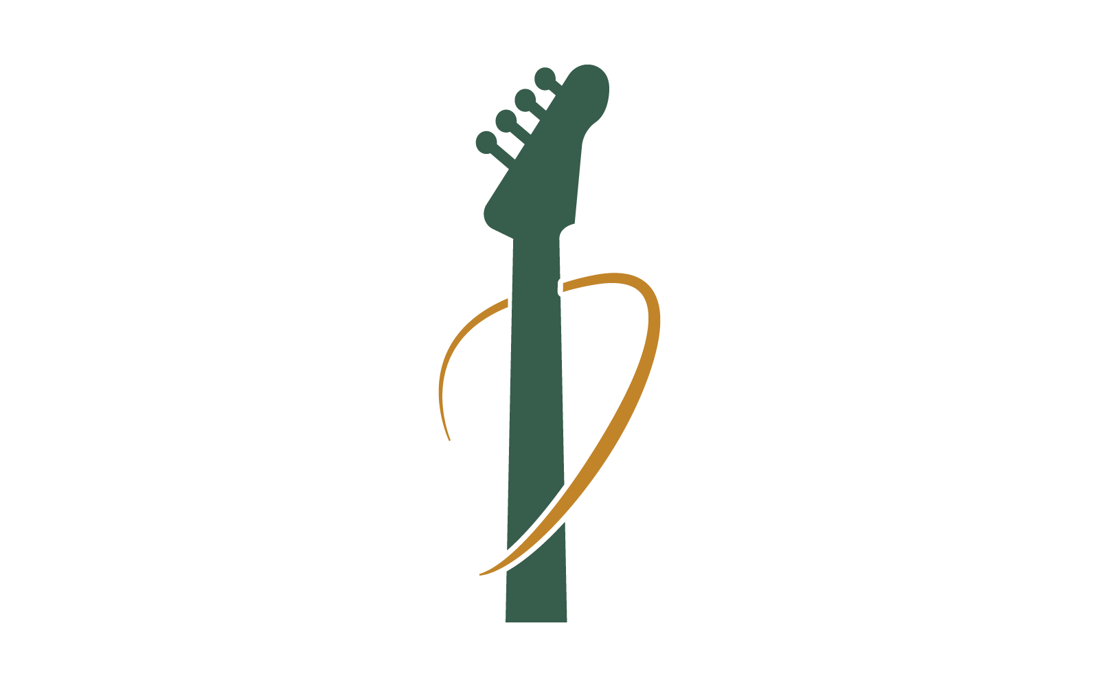 Guitar logo illustration icon vector