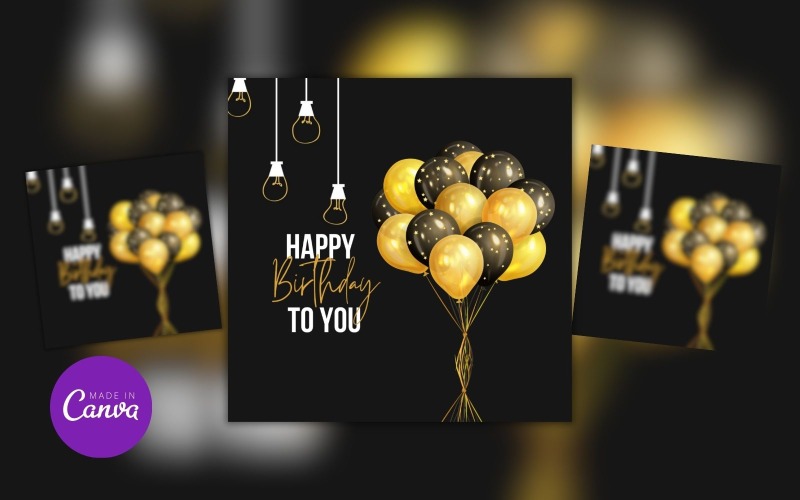 Happy Birthday Flyer Design Template Social Media