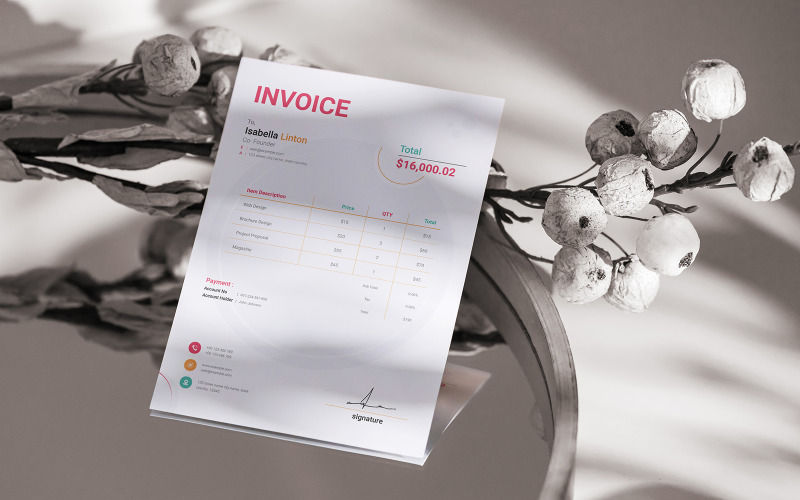 Invoice Templates for Business Corporate Identity