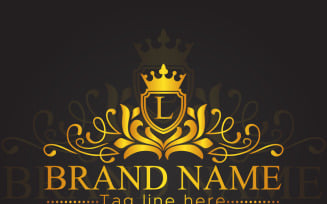 Luxury letter logo, Brand identity design