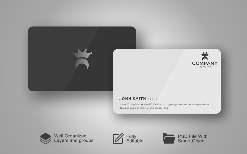 Minimalist Business Card - Identity Card Corporate Identity