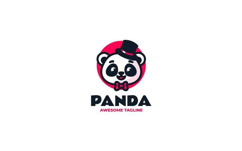 Panda Head Mascot Cartoon Logo Logo Template