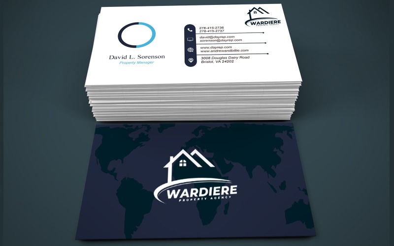professional visiting card template fully editable Corporate Identity