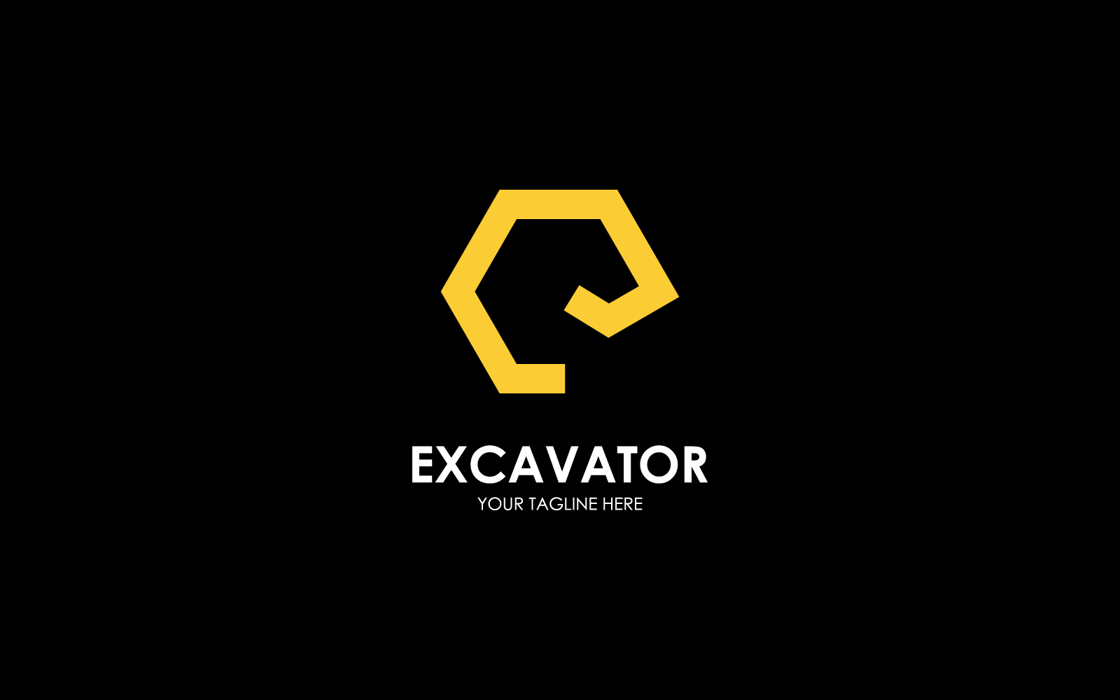 Excavator logo design vector illustration template