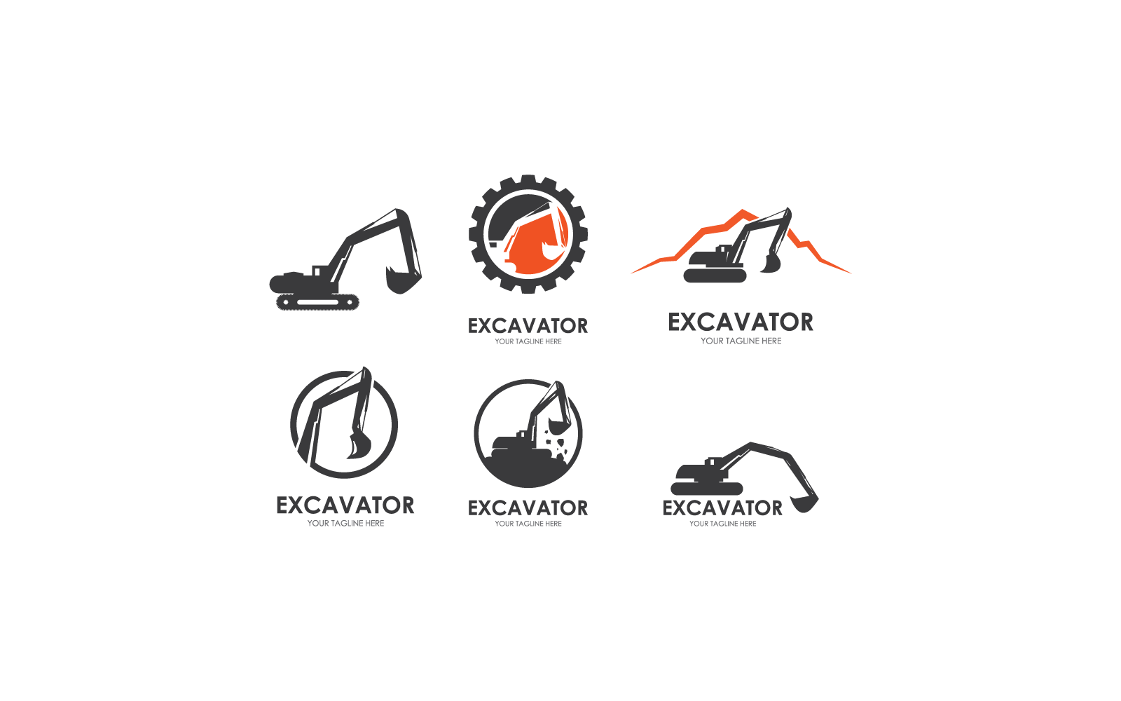 Excavator logo icon vector design template