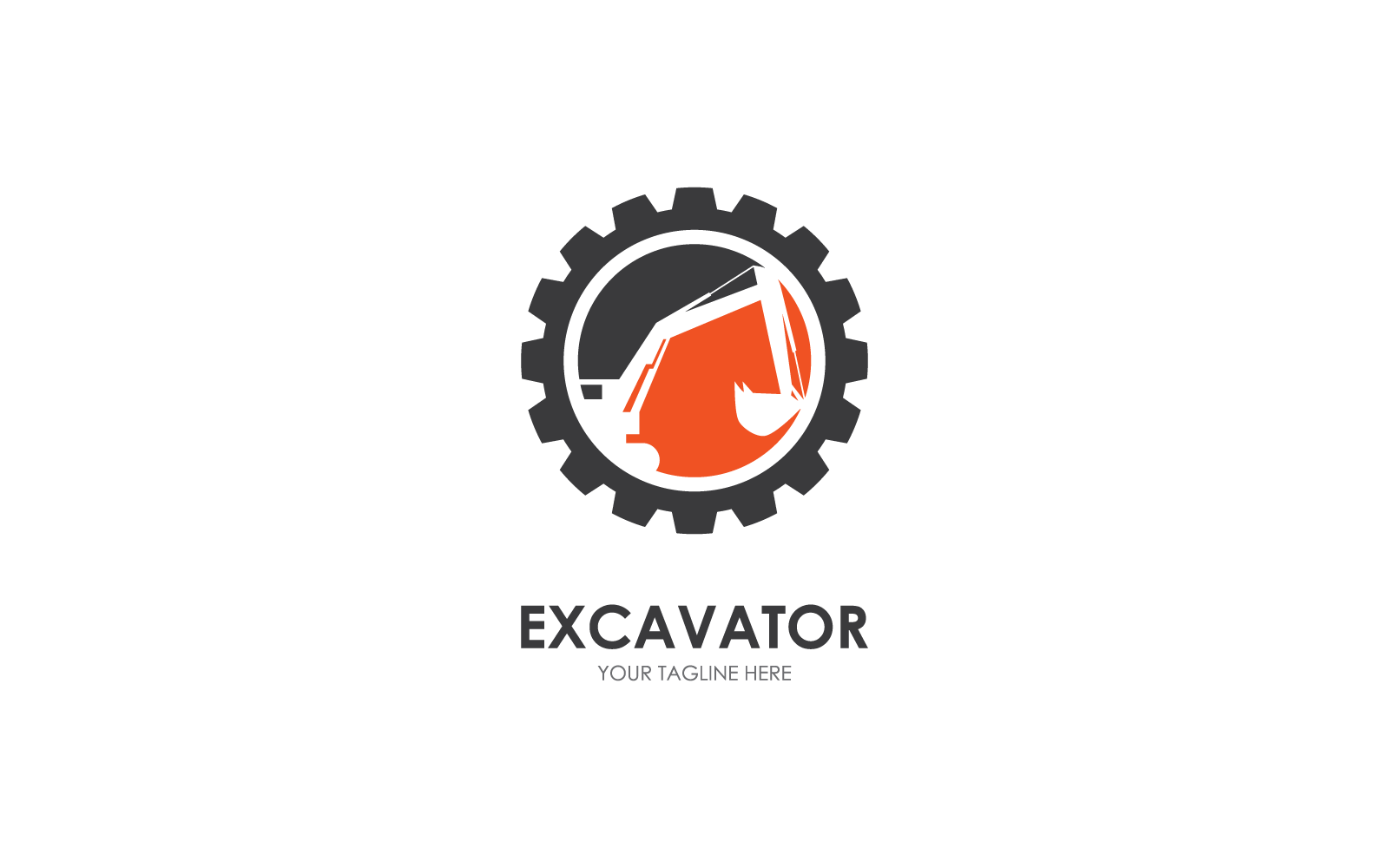 Excavator logo illustration vector design template