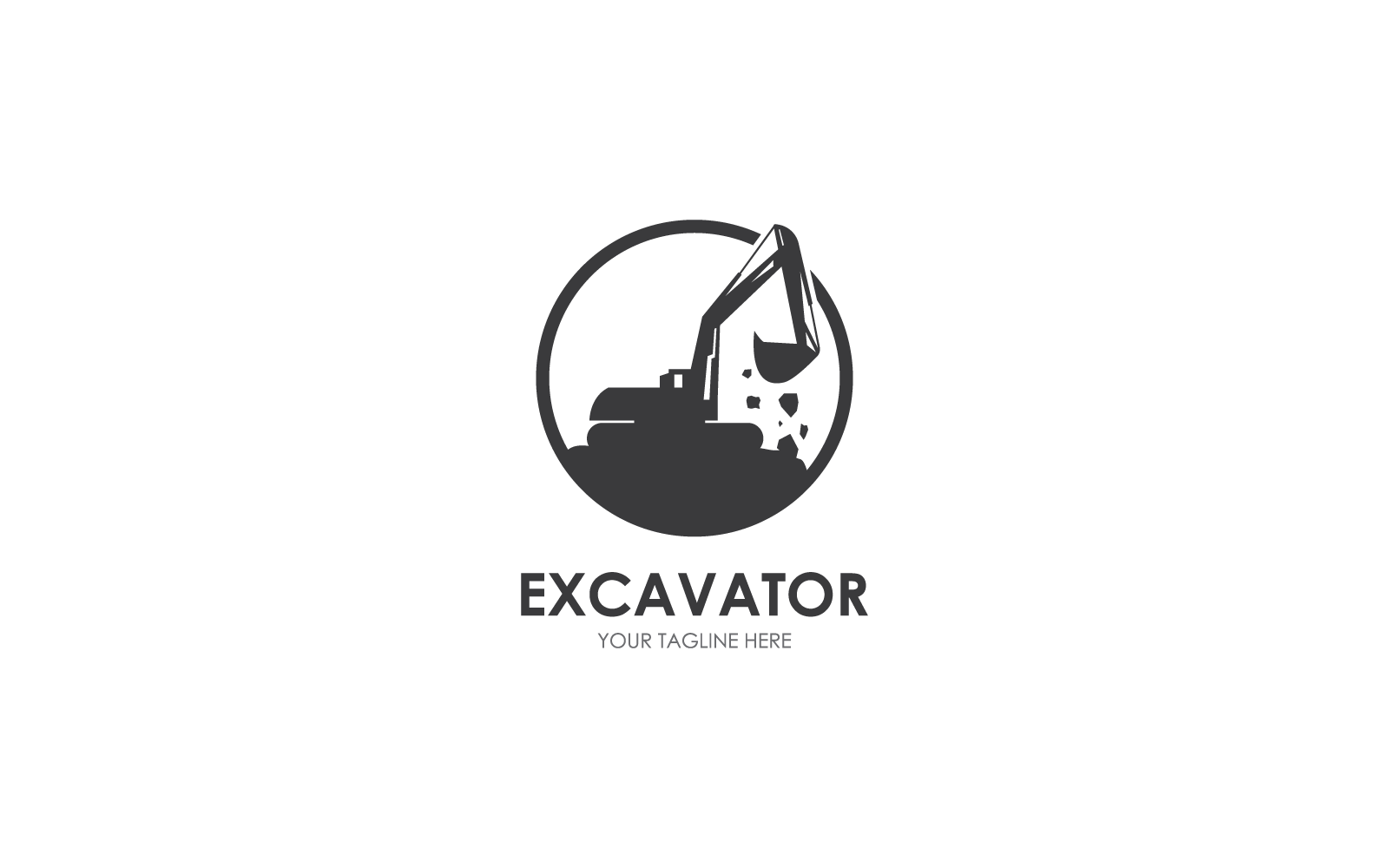 Excavator logo illustration vector template