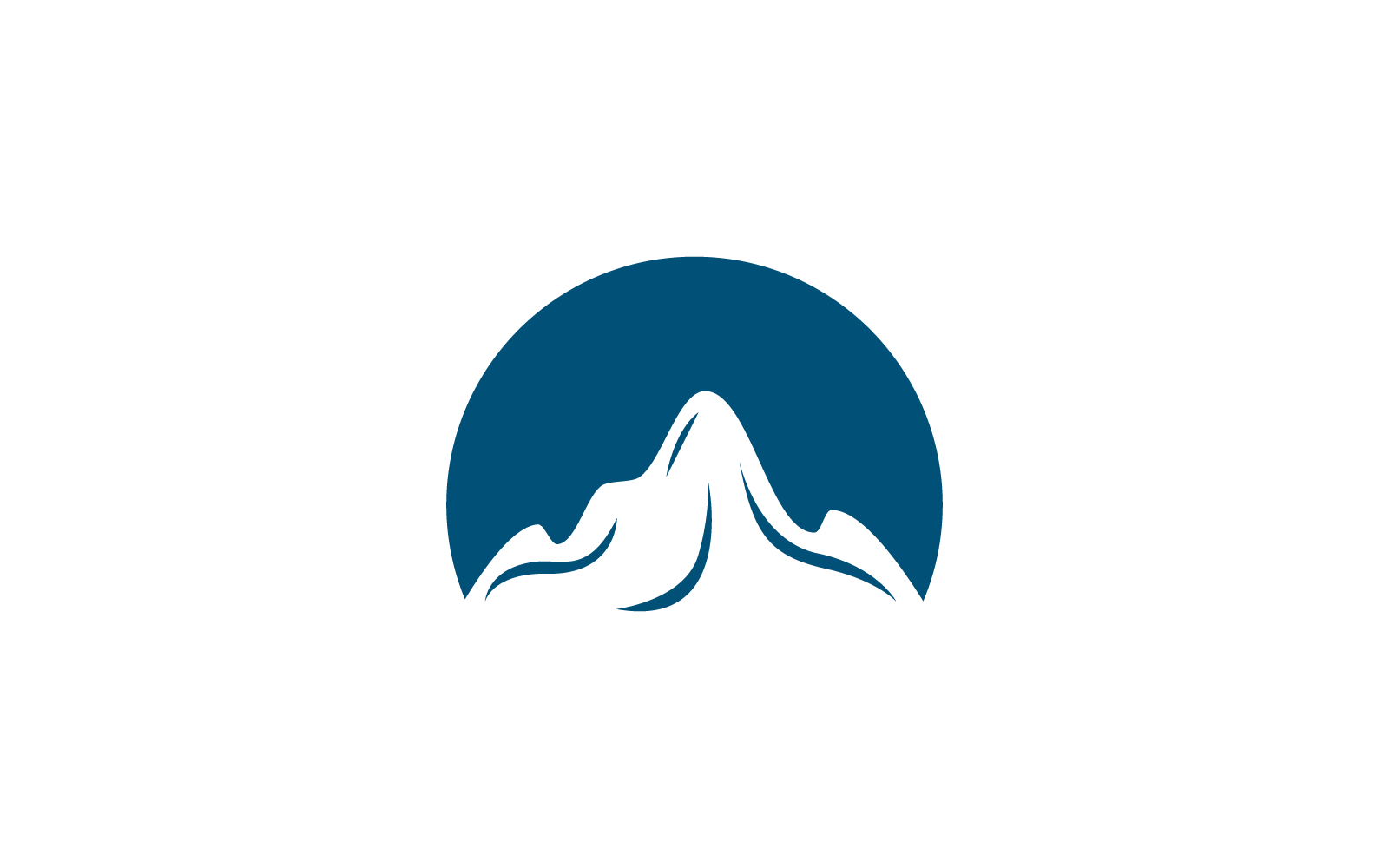 Gebirgsillustration flacher Designikonenvektor