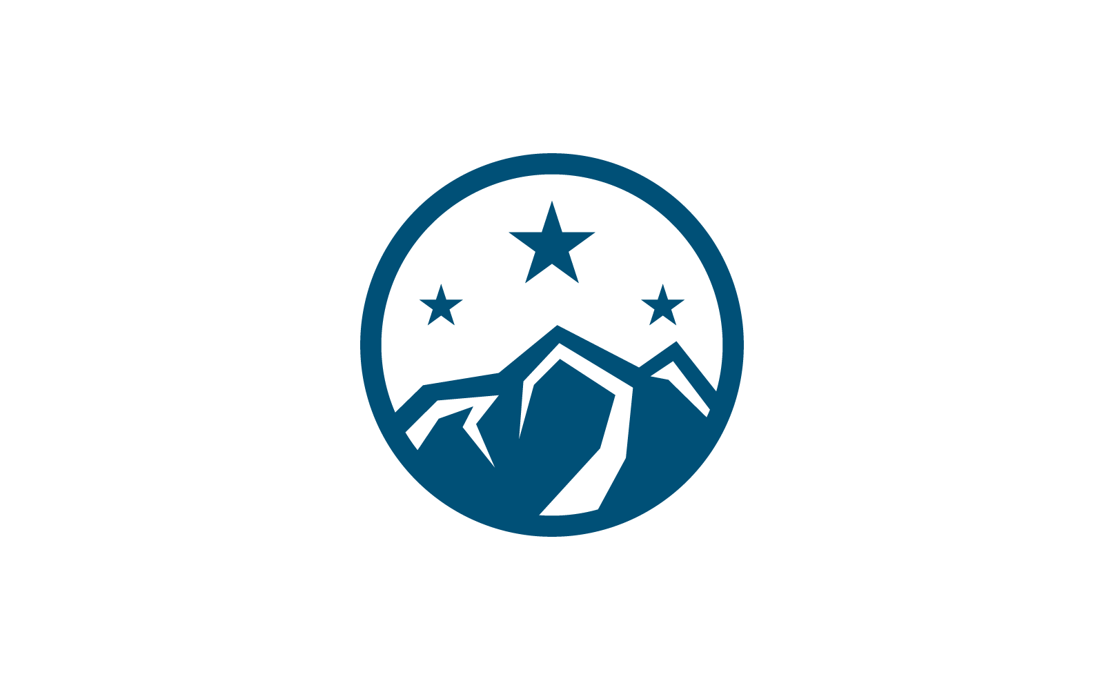 Гора плоский дизайн логотипу Векторні ілюстрації шаблон