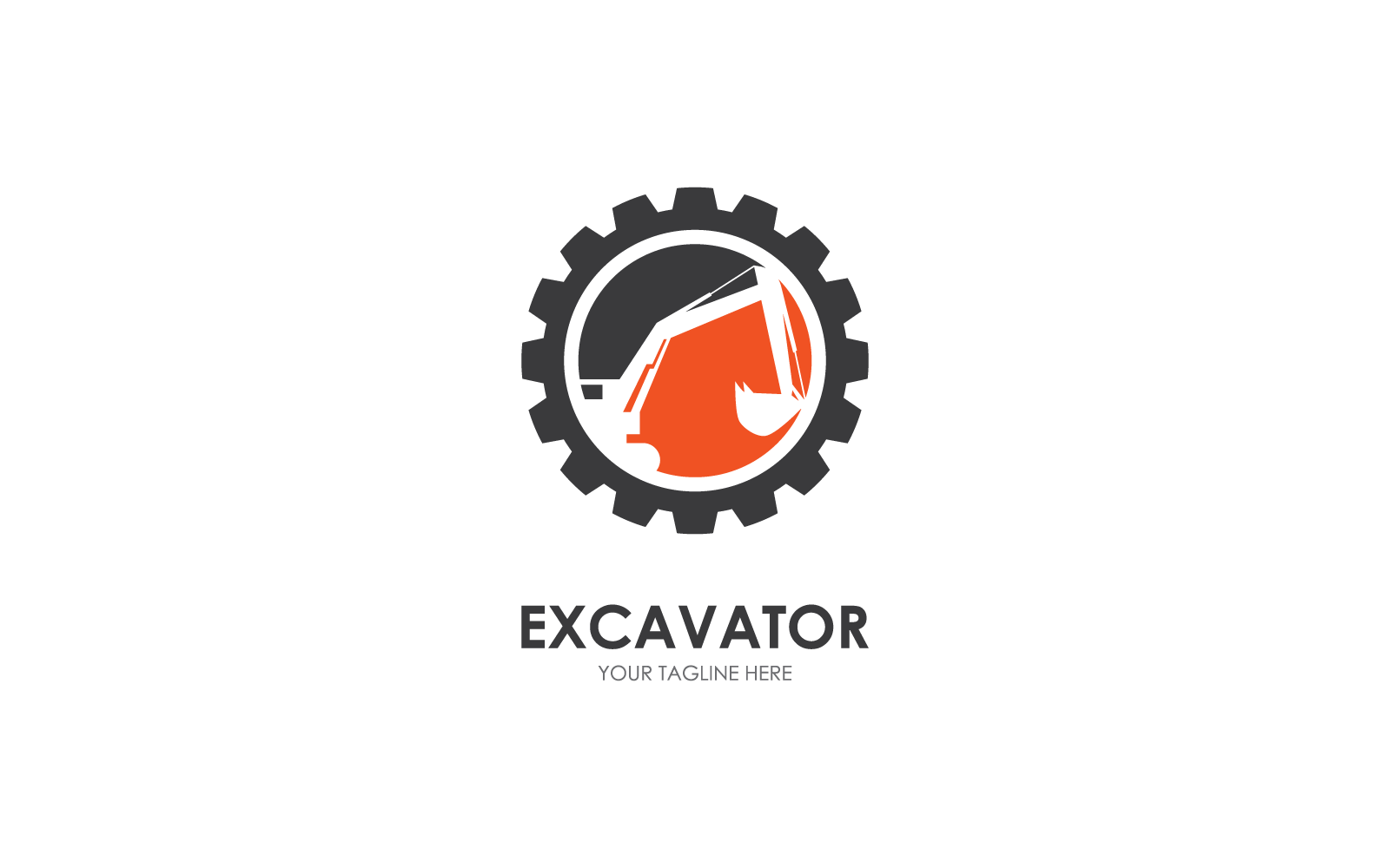 Graafmachine logo illustratie vector ontwerpsjabloon