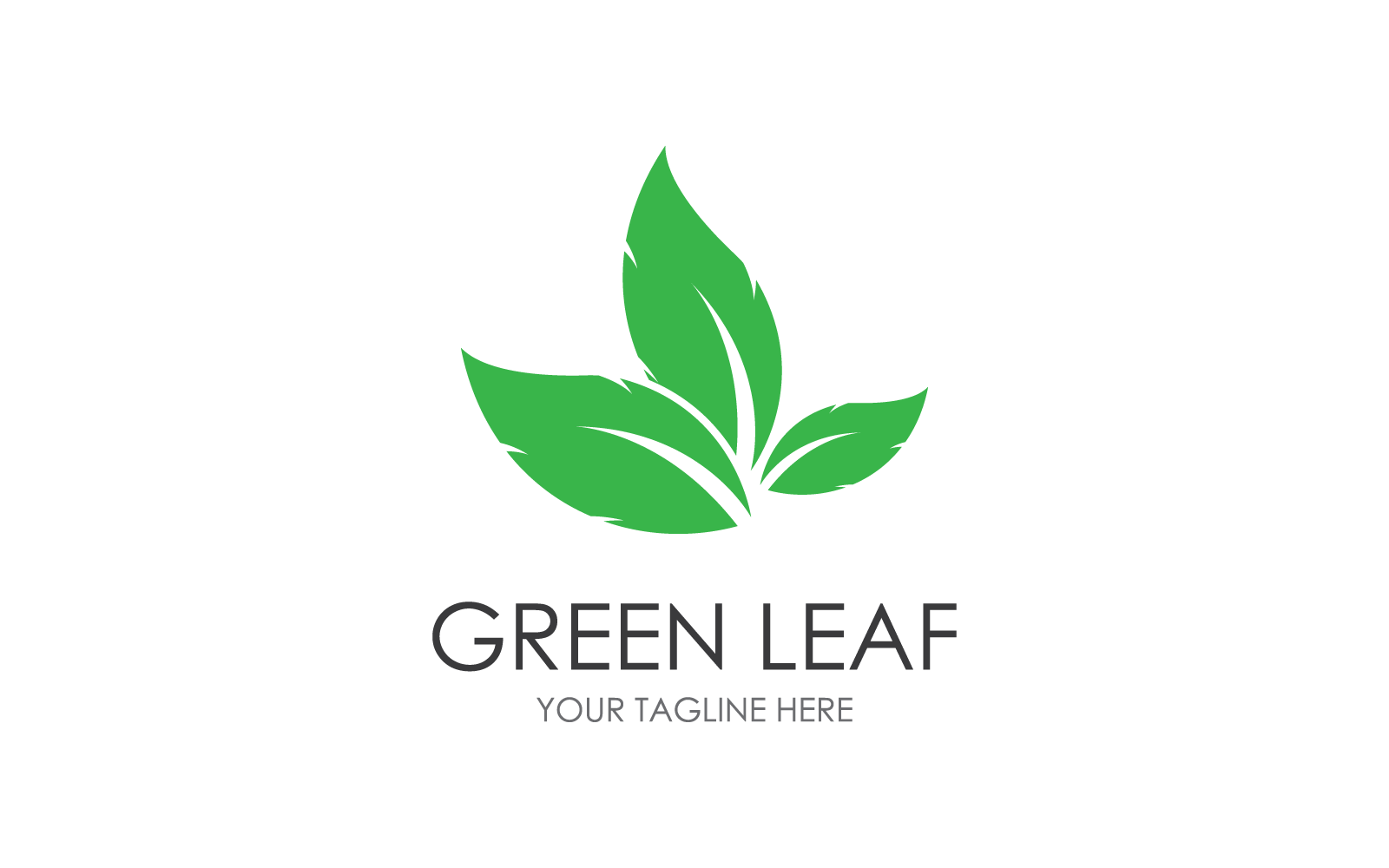 Green leaf logo icon vector design nature