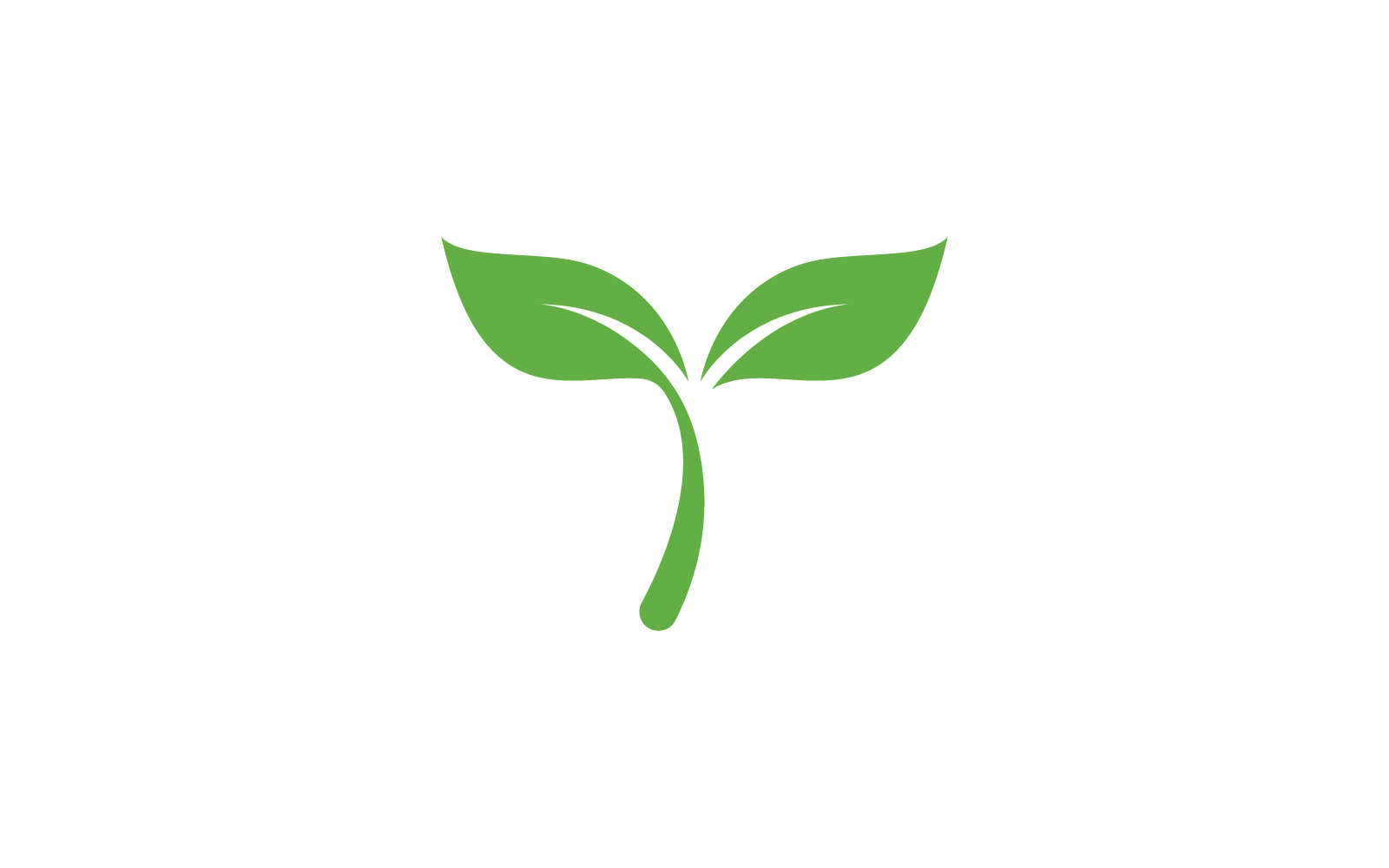 Green leaf nature flat design illustration template