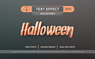 Halloween Editable Text Effect, Graphic Style