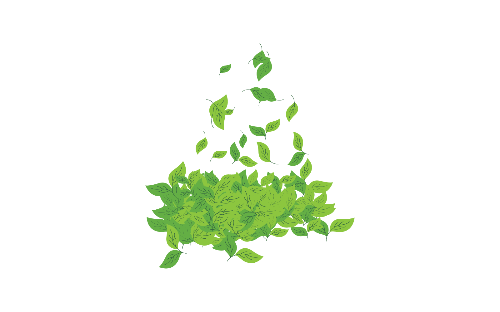 Hojas caen fondo vector ilustración diseño plano