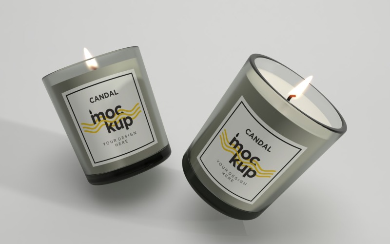 Jar Candle Label Mockup Design 02 Product Mockup