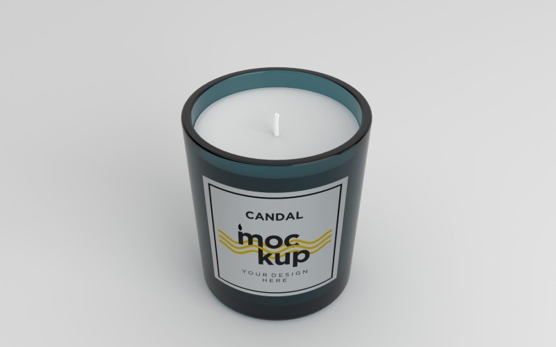 Jar Candle Label Mockup Design 03 Product Mockup