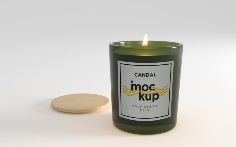 Jar Candle Label Mockup Design 05 Product Mockup