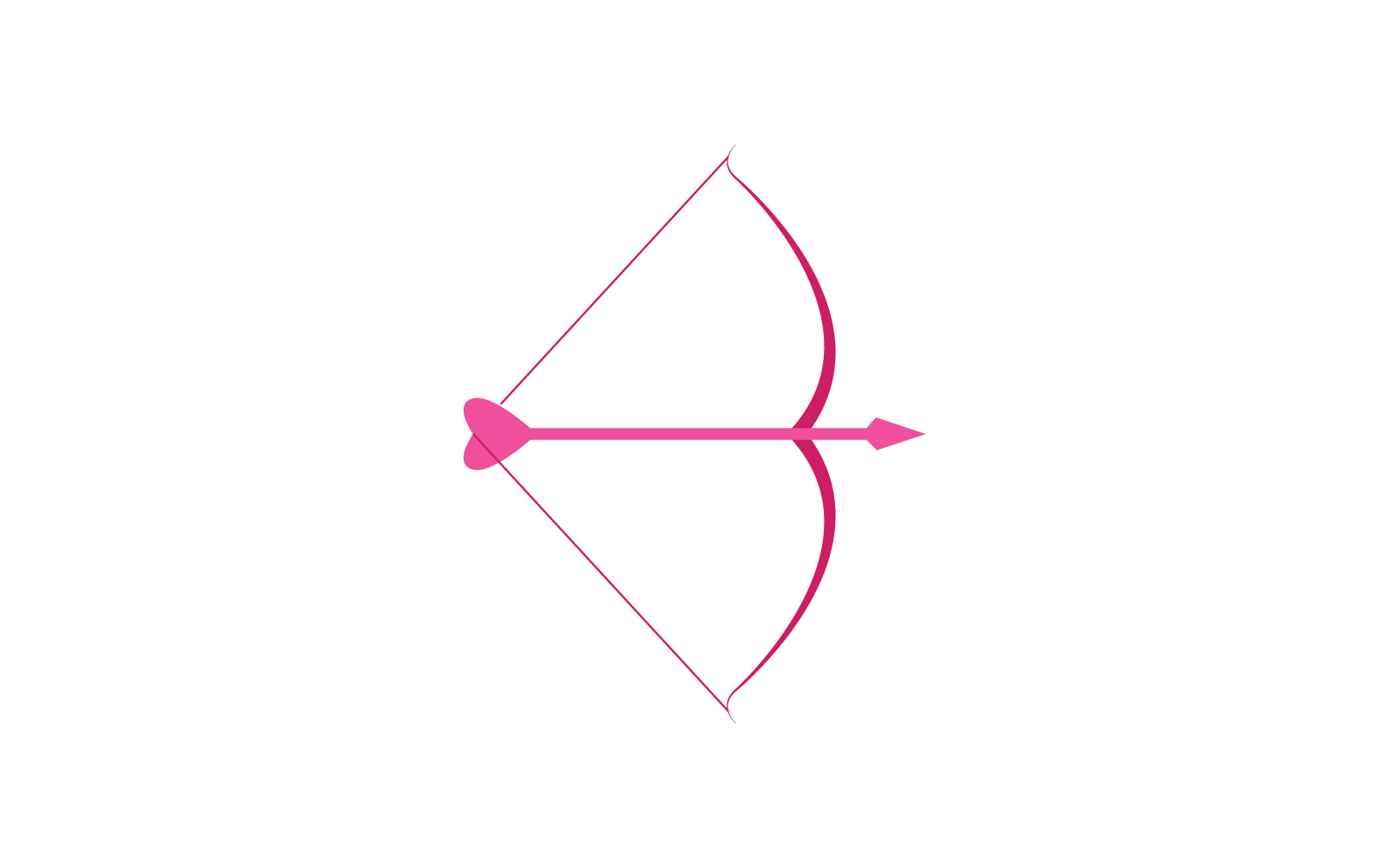 Love arrow logo design vector template