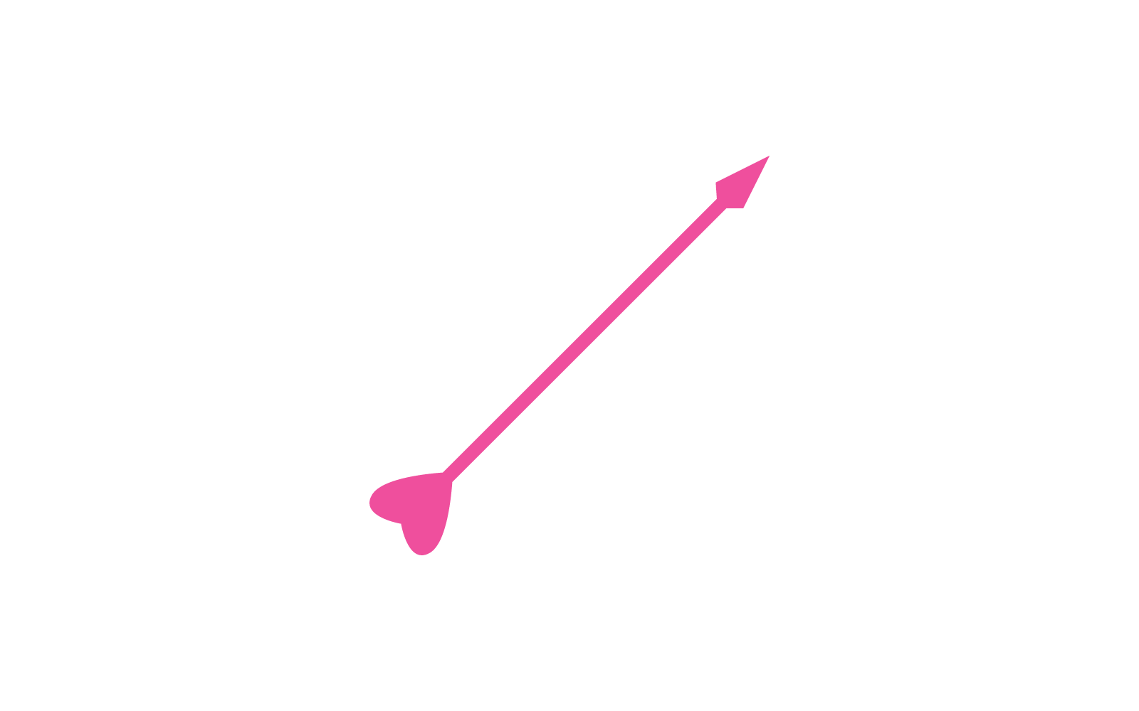 Love arrow logo vector design illustration