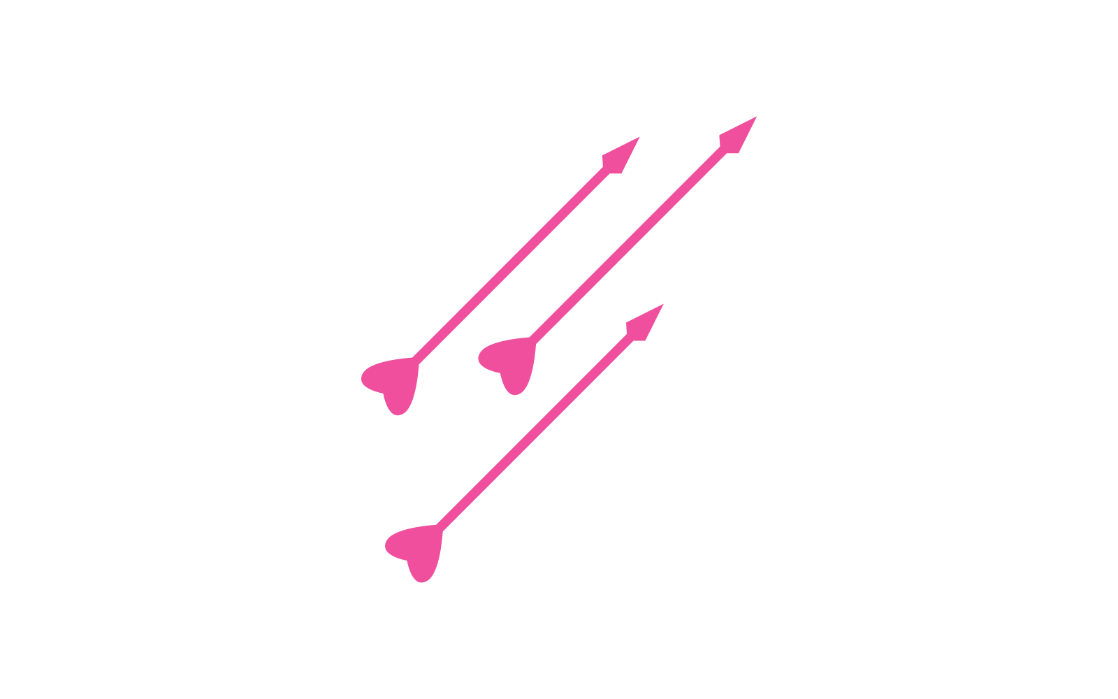Love arrow logo vector design template