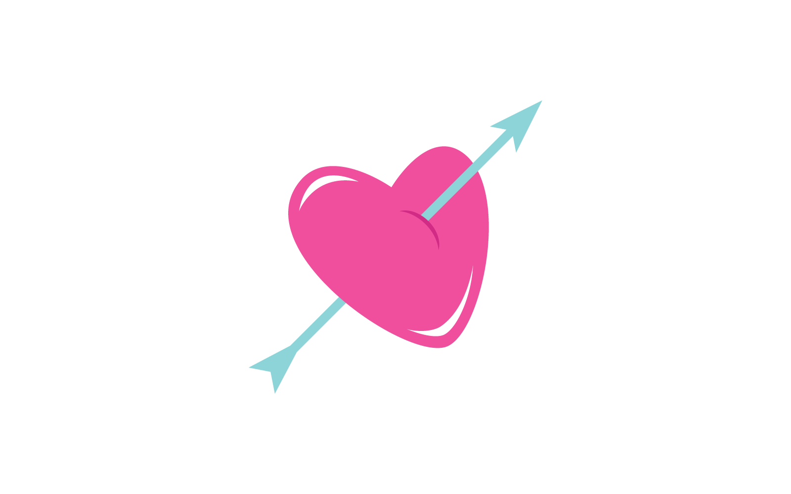 Love arrow logo vector design