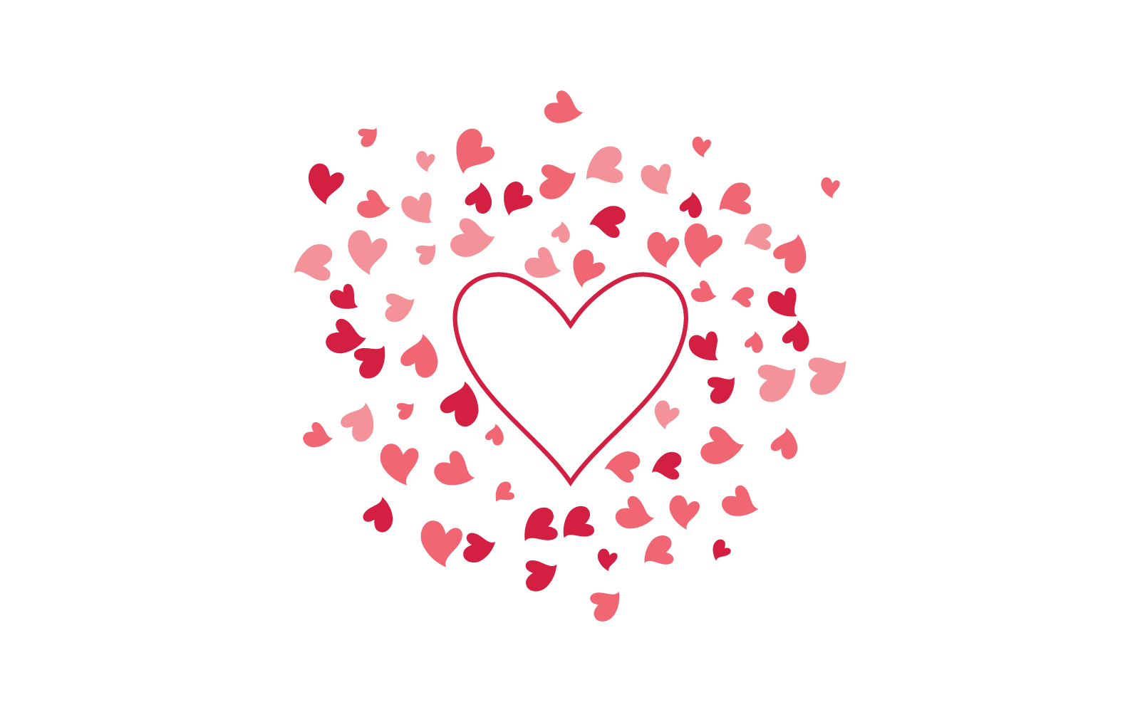Love fall background icon vector illustration
