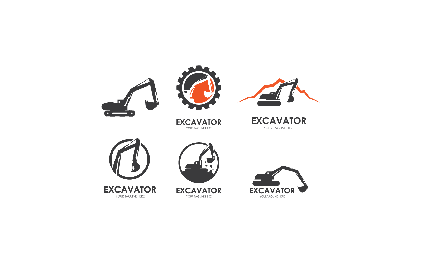 Modèle de conception vectorielle d'icône de logo de pelle