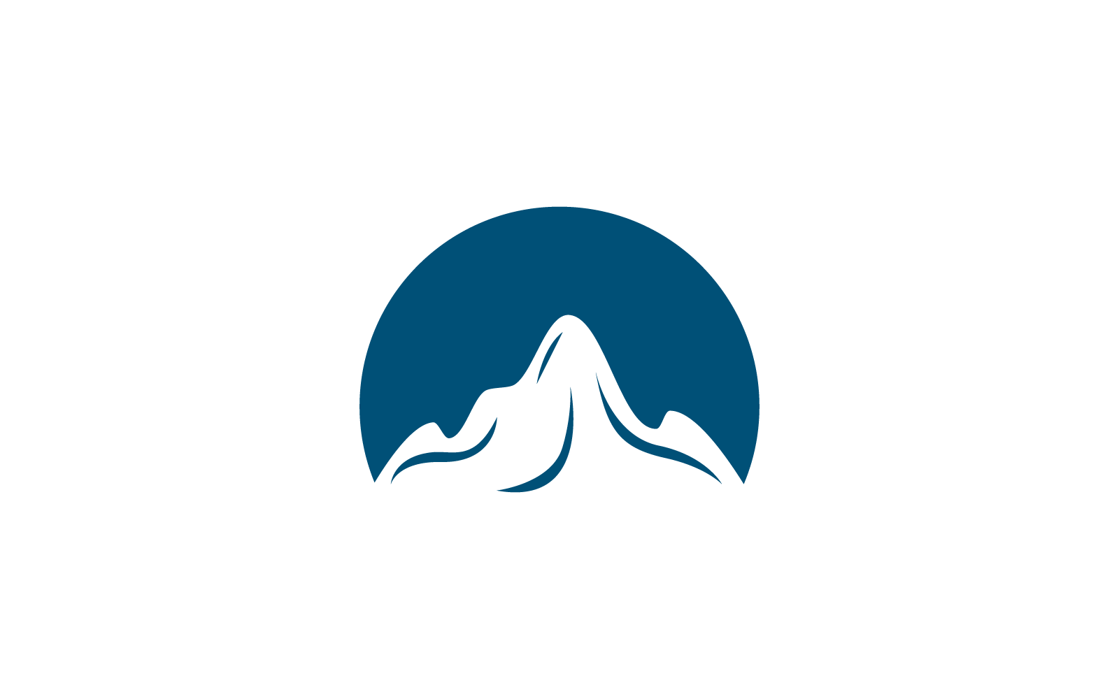 Mountain illustration flat design icon vector