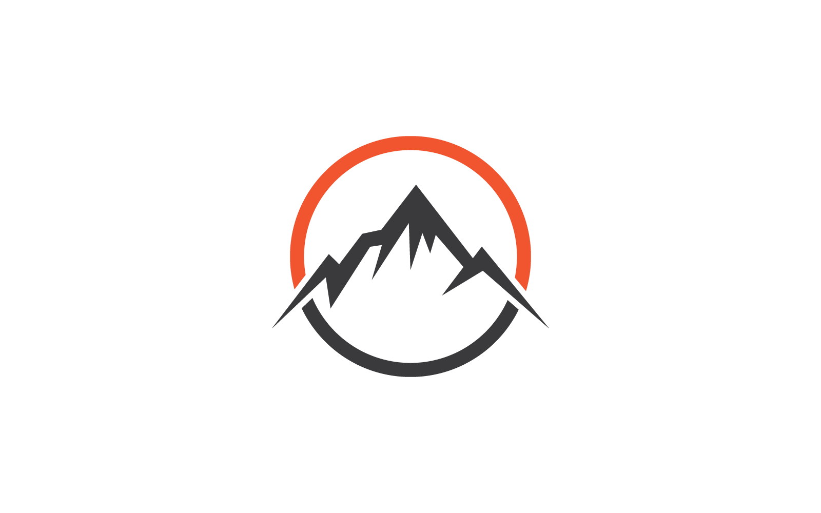 Mountain illustration flat design logo vector template