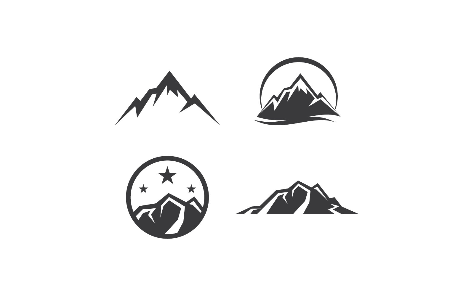 Mountain logo icon vector illustration template