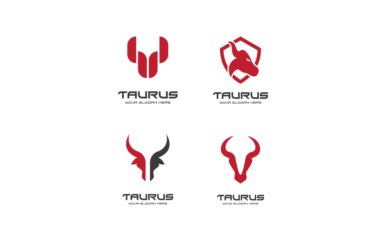 Taurus design illustration logo template