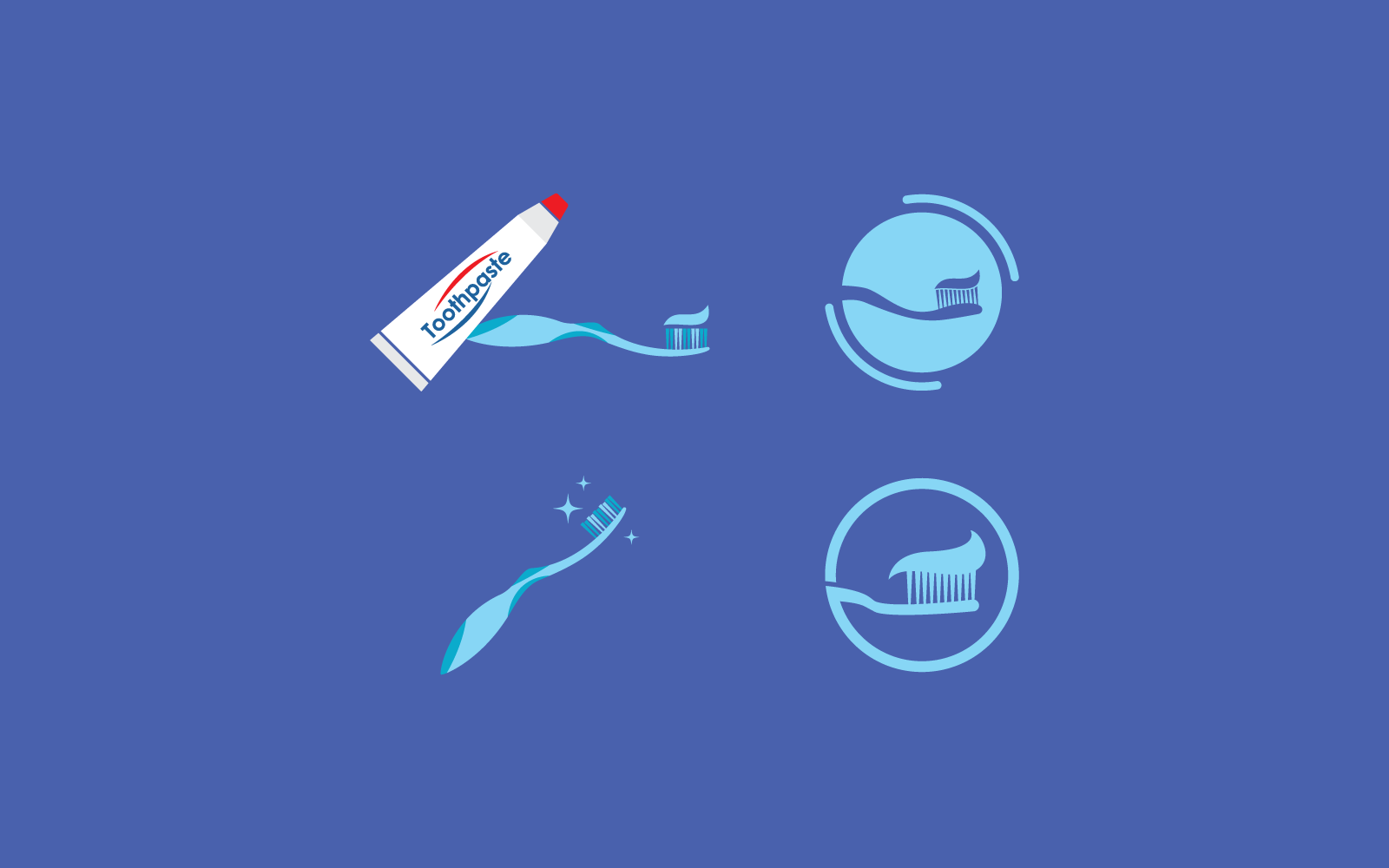 Toothbrush design illustration icon template