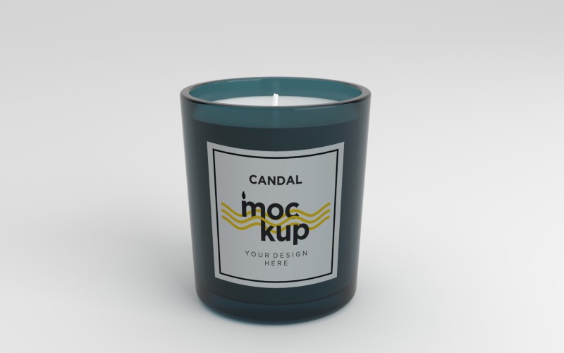 Two Candle Label Packaging Mockup Product Mockup