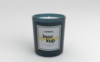 Two Candle Label Packaging Mockup
