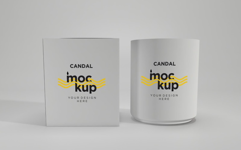 Candle Label Packaging Mockup 25 Product Mockup