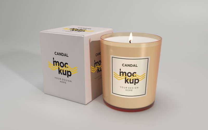 Candle Label Packaging Mockup 28 Product Mockup