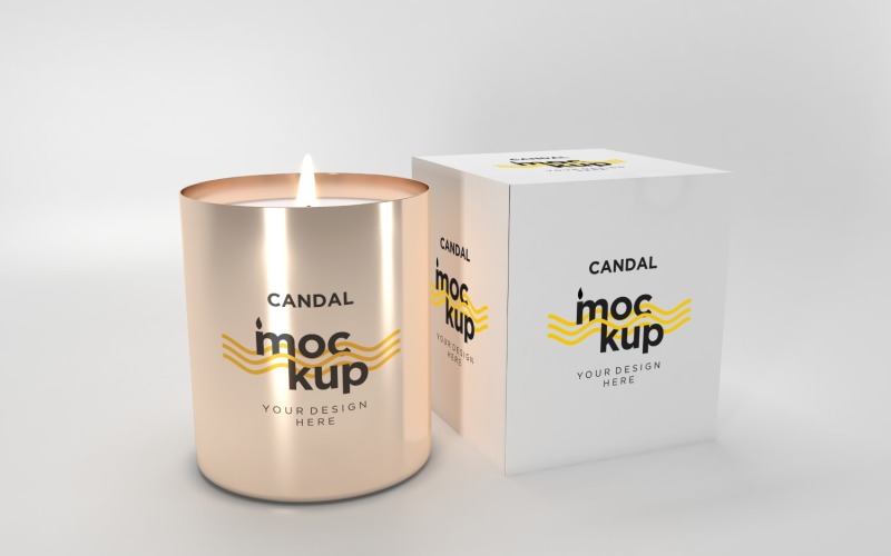 Candle Label Packaging Mockup 57 Product Mockup