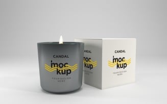 Candle Label Packaging Mockup
