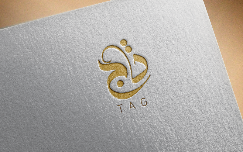 Elegant Arabic Calligraphy Logo Design-Tag-056-24-Tag Logo Template