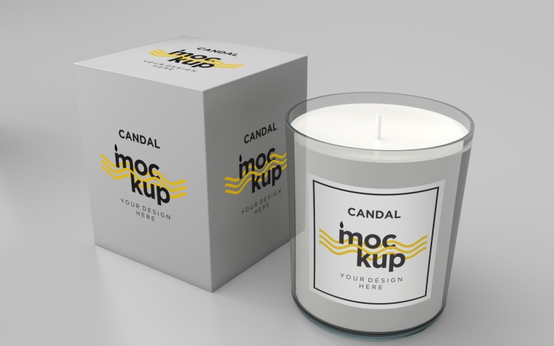 Jar Candle Label Mockup Design 06 Product Mockup